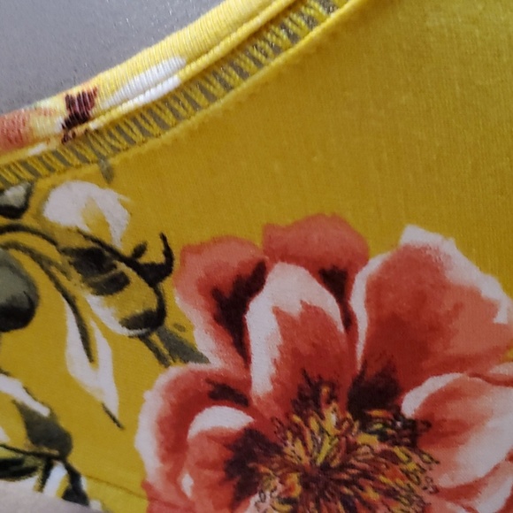 Torrid Yellow Floral Super Soft Tiered Babydoll Tank Women 0 - Picture 3 of 8